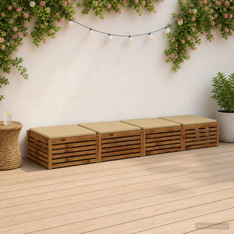 Vidaxl 4-piece zitkussens soest 4 st 100% polyester beige