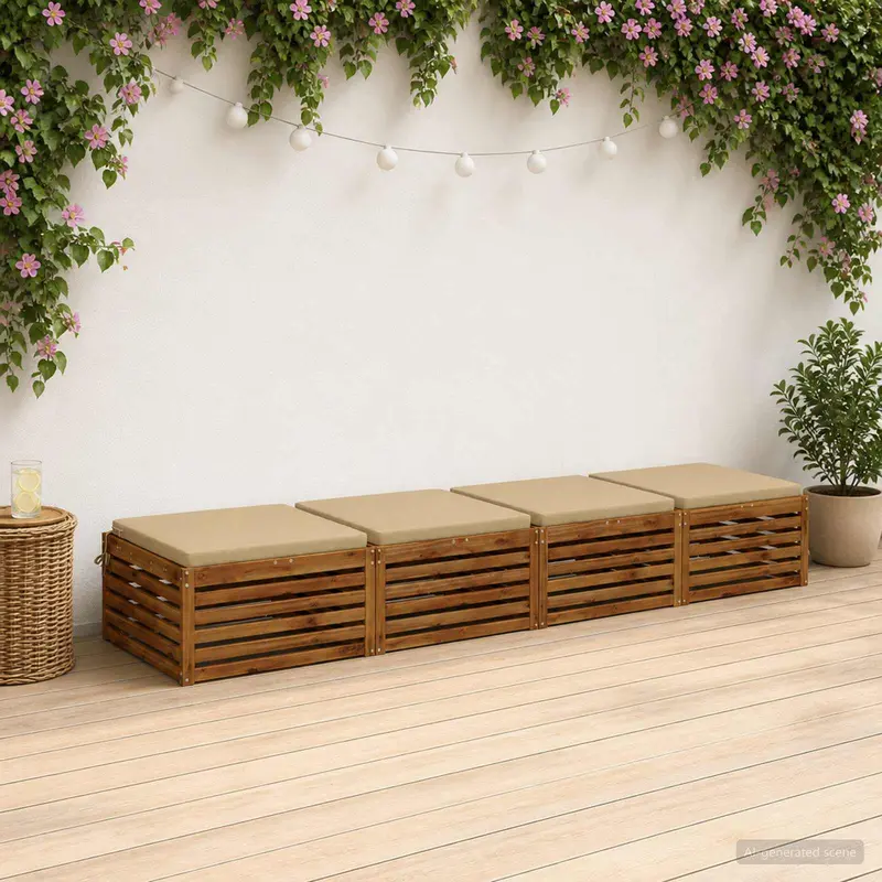 Vidaxl 4-piece zitkussens soest 4 st 100% polyester beige