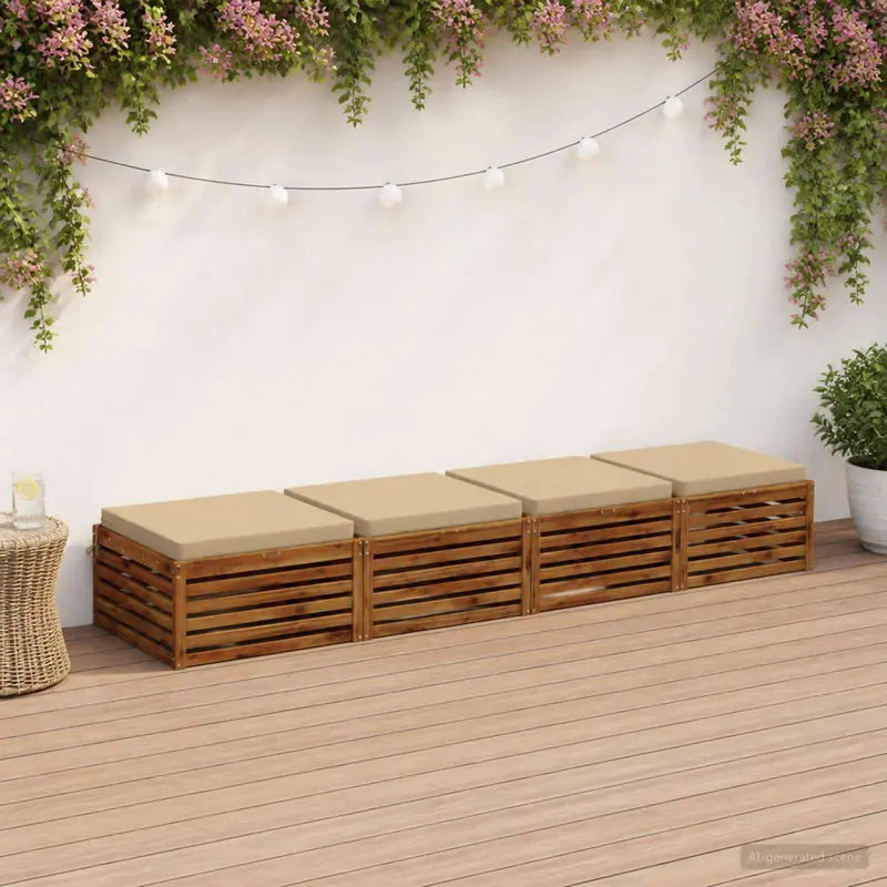 Vidaxl 4-piece zitkussens soest 4 st 100% polyester beige