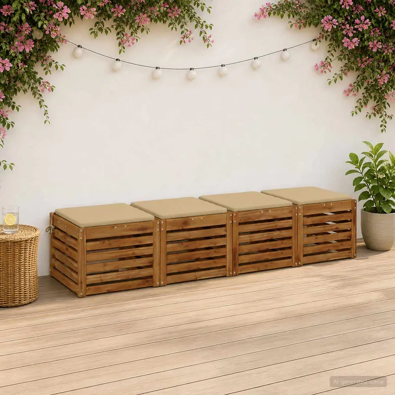 Vidaxl 4-piece zitkussens soest 4 st 100% polyester beige
