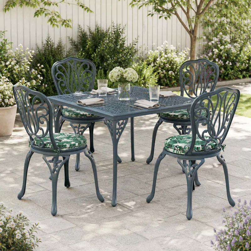 Vidaxl 4-piece zitkussens soest 4 st 100% polyester bladpatroon