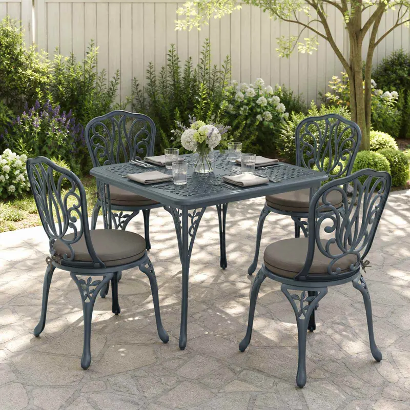 Vidaxl 4-piece zitkussens soest 4 st 100% polyester grijs ø 40 x 7 cm