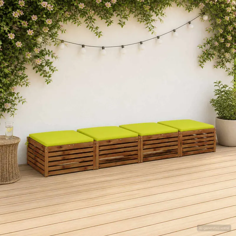 Vidaxl 4-piece zitkussens soest 4 st 100% polyester helder groen
