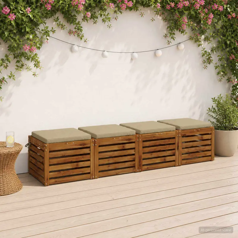 Vidaxl 4-piece zitkussens soest 4 st 100% polyester lichtgroen