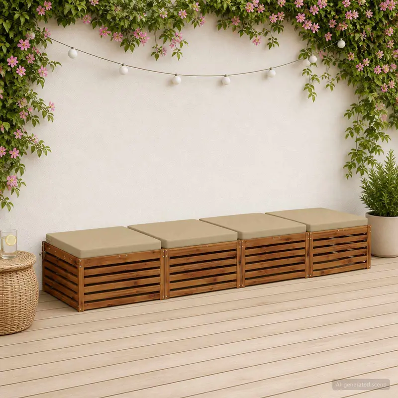 Vidaxl 4-piece zitkussens soest 4 st 100% polyester lichtgroen