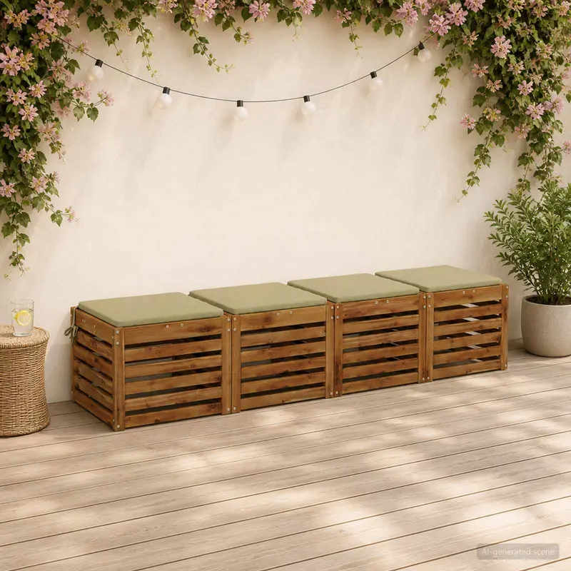 Vidaxl 4-piece zitkussens soest 4 st 100% polyester lichtgroen