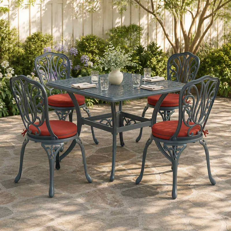 Vidaxl 4-piece zitkussens soest 4 st 100% polyester rood ø 40 x 7 cm