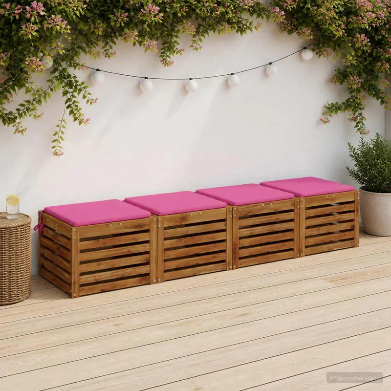 Vidaxl 4-piece zitkussens soest 4 st 100% polyester roze