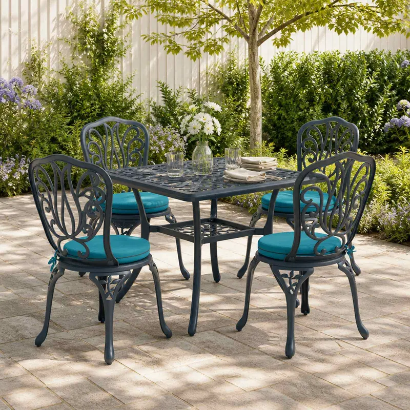 Vidaxl 4-piece zitkussens soest 4 st 100% polyester turquoise
