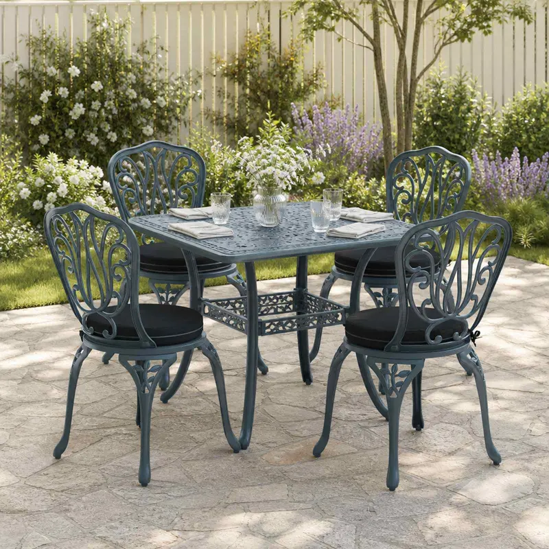 Vidaxl 4-piece zitkussens soest 4 st 100% polyester zwart ø 40 x 7 cm