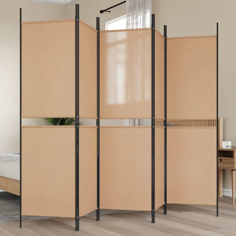 Vidaxl 5-panel room divider beige 250 x 180 cm stof