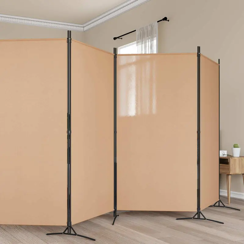 Vidaxl 5-panel room divider beige 433 x 180 cm stof