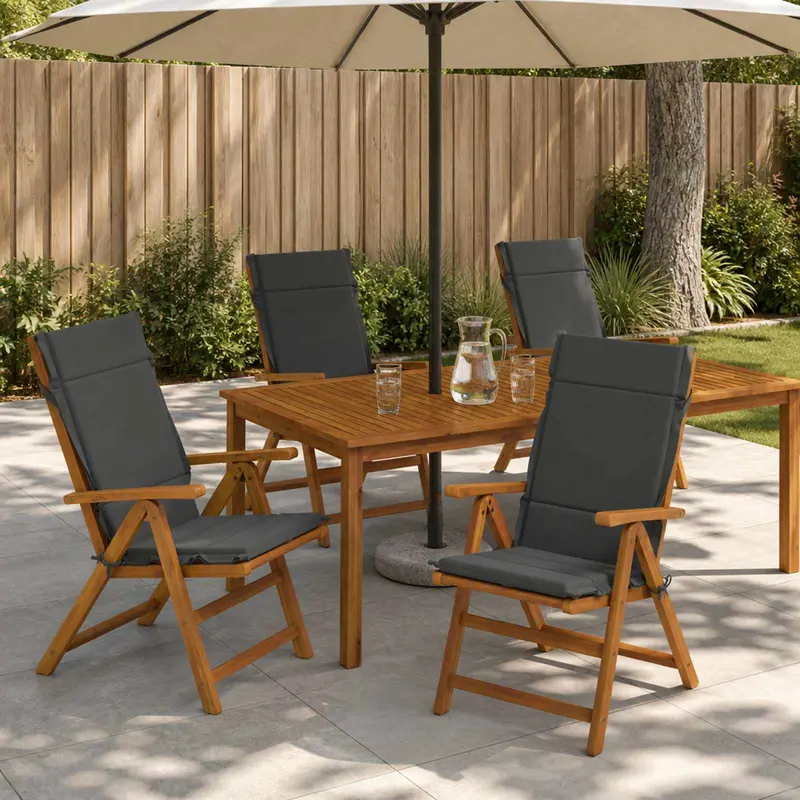 Vidaxl 6-delige hoogrug kussen gemert 6 pcs 100% polyester antraciet