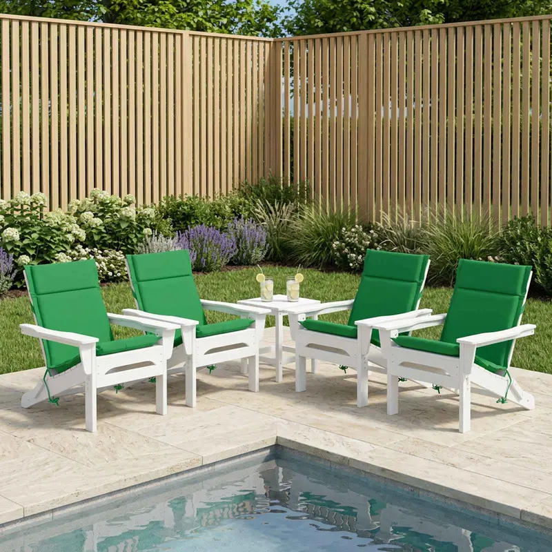 Vidaxl 6-delige hoogrug kussen gemert 6 pcs 100% polyester groen