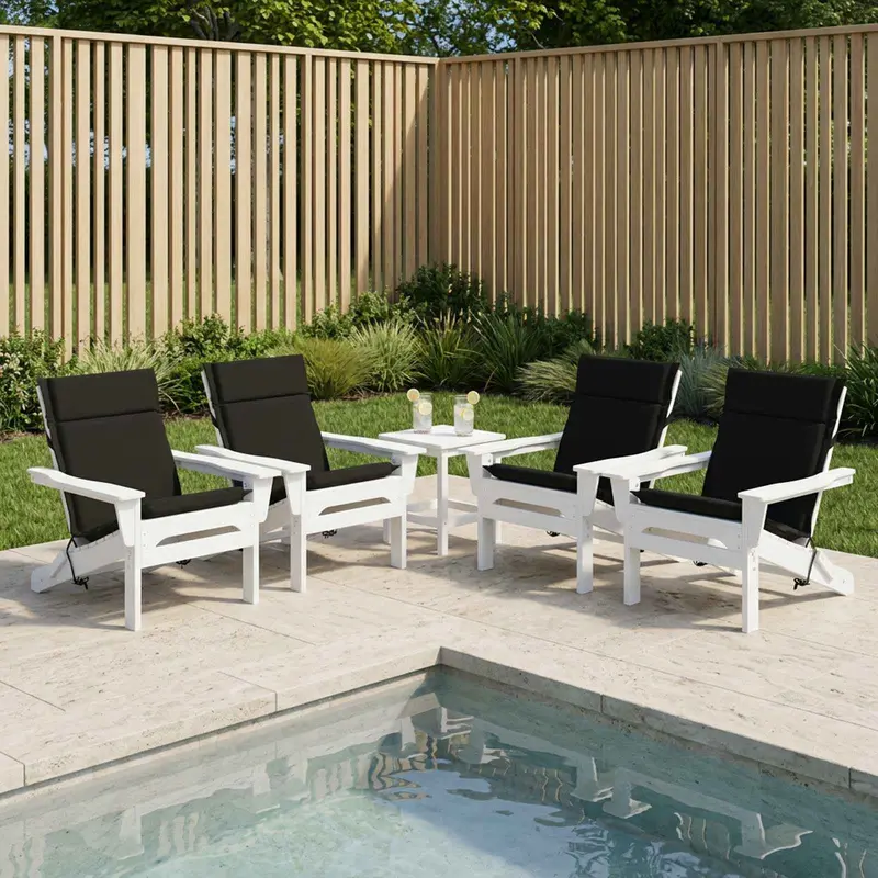Vidaxl 6-delige hoogrug kussen gemert 6 pcs 100% polyester zwart