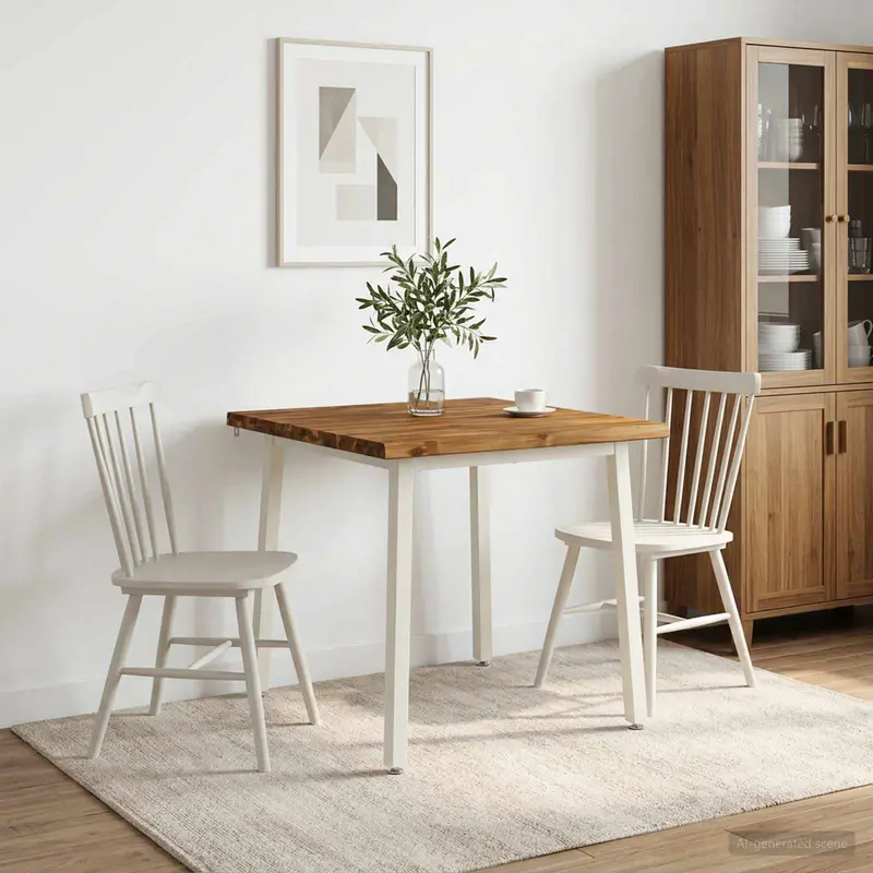 Vidaxl 60 x 55 x 75 cm massief acaciahout natuurlijk en wit