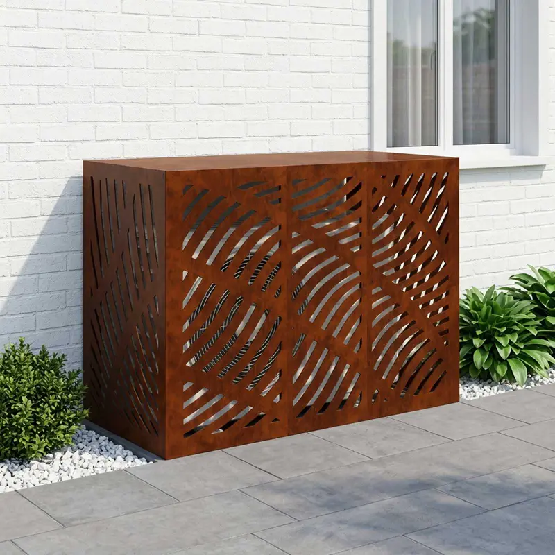 Vidaxl airconditioner hoes roestkleurig 110 x 50 x 80 cm