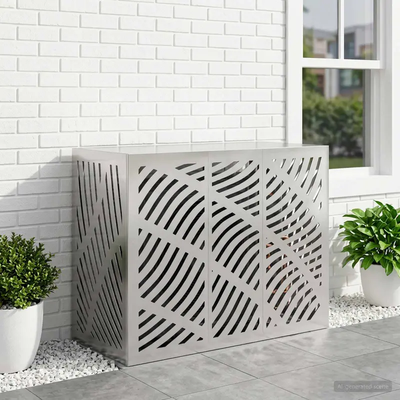 Vidaxl airconditioner hoes zilver 110 x 50 x 80 cm