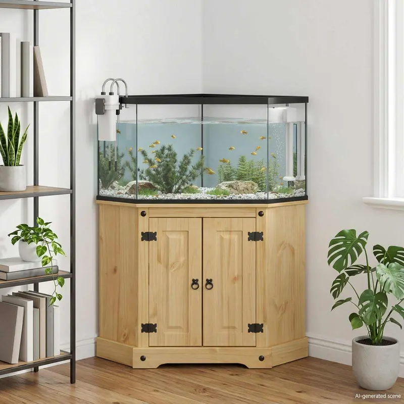 Vidaxl aquarium stand corona bruin 70 x 70 x 73 cm 300 kg