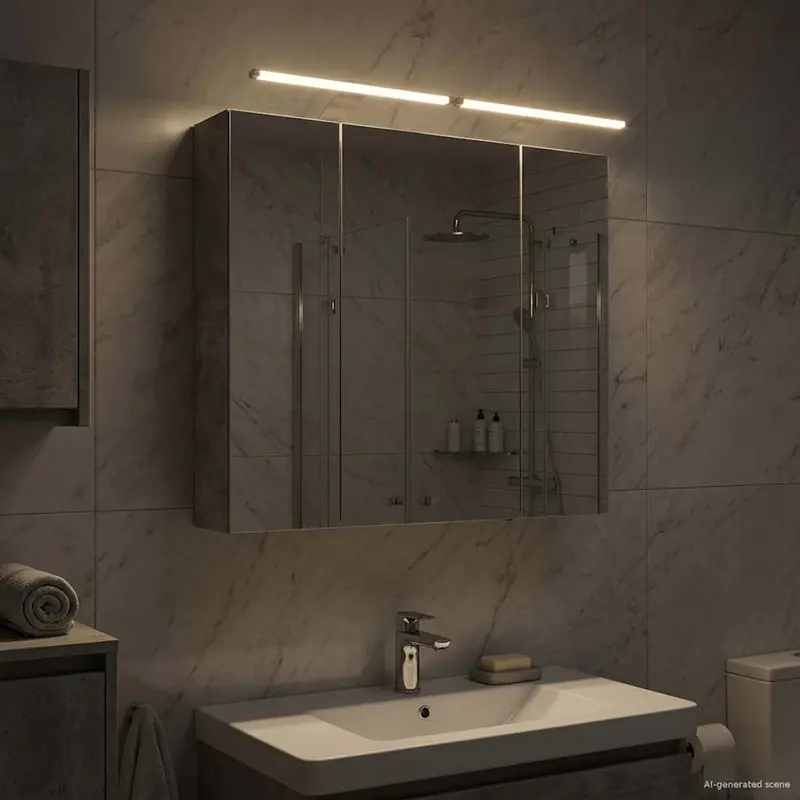Vidaxl badkamer spiegelkast beton grijs 80 x 14.5 x 70 cm bewerkt hout