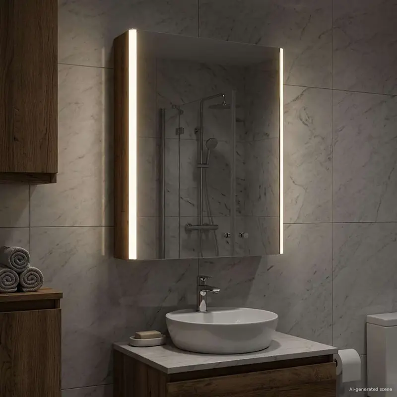 Vidaxl badkamer spiegelkast oudhout 43 x 11,5 x 60,5 cm bewerkt hout