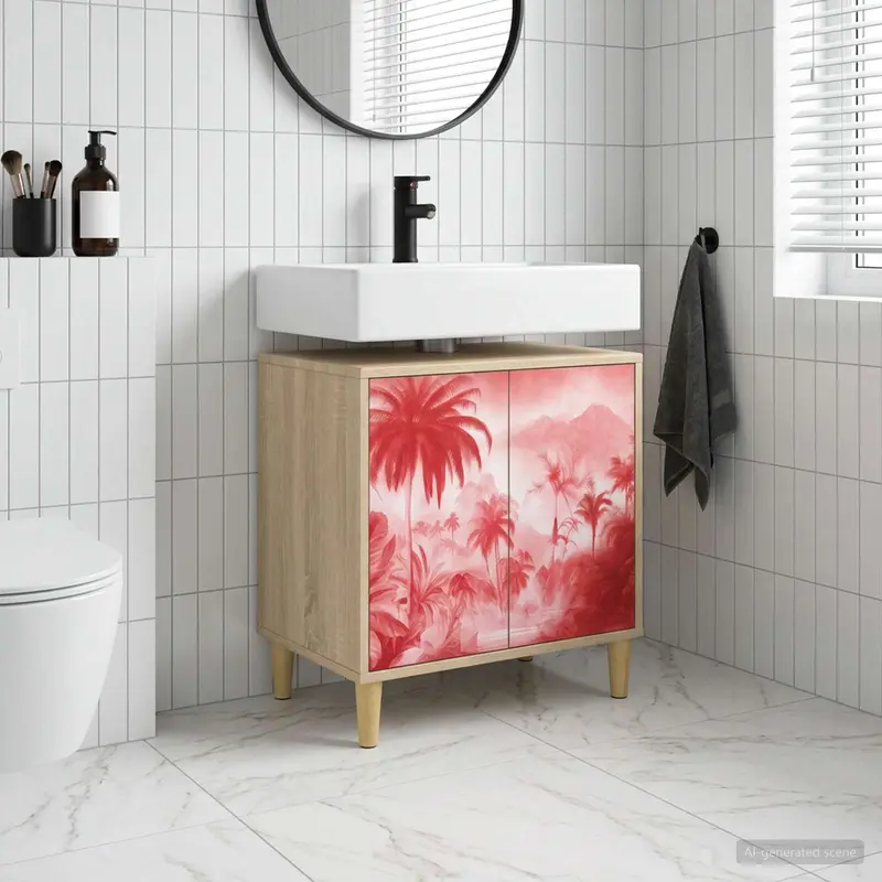 Vidaxl badkamerkast aachen sonoma 60 x 40 x 60 cm bewerkt hout