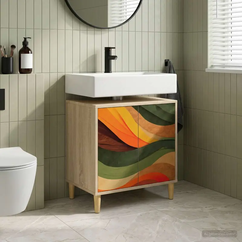 Vidaxl badkamerkast bonn sonoma 60 x 40 x 60 cm bewerkt hout