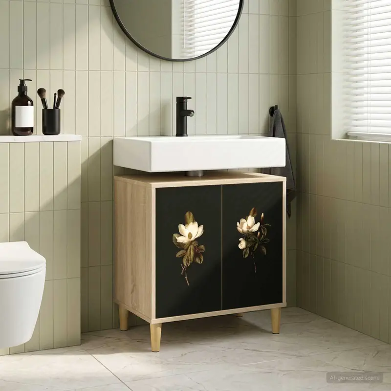 Vidaxl badkamerkast bremen sonoma 60 x 40 x 60 cm bewerkt hout