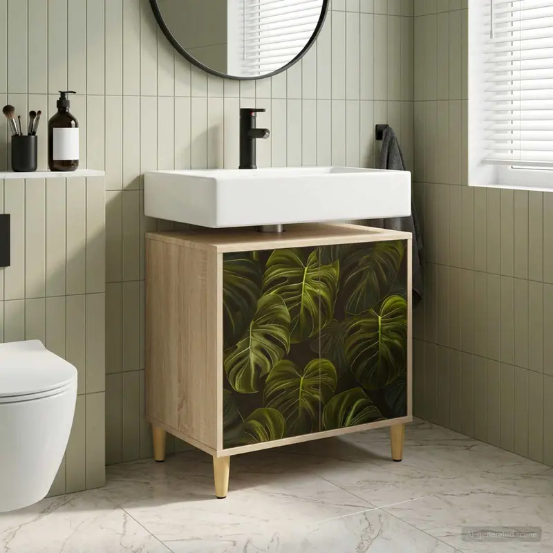 Vidaxl badkamerkast elburg sonoma 60 x 40 x 60 cm bewerkt hout