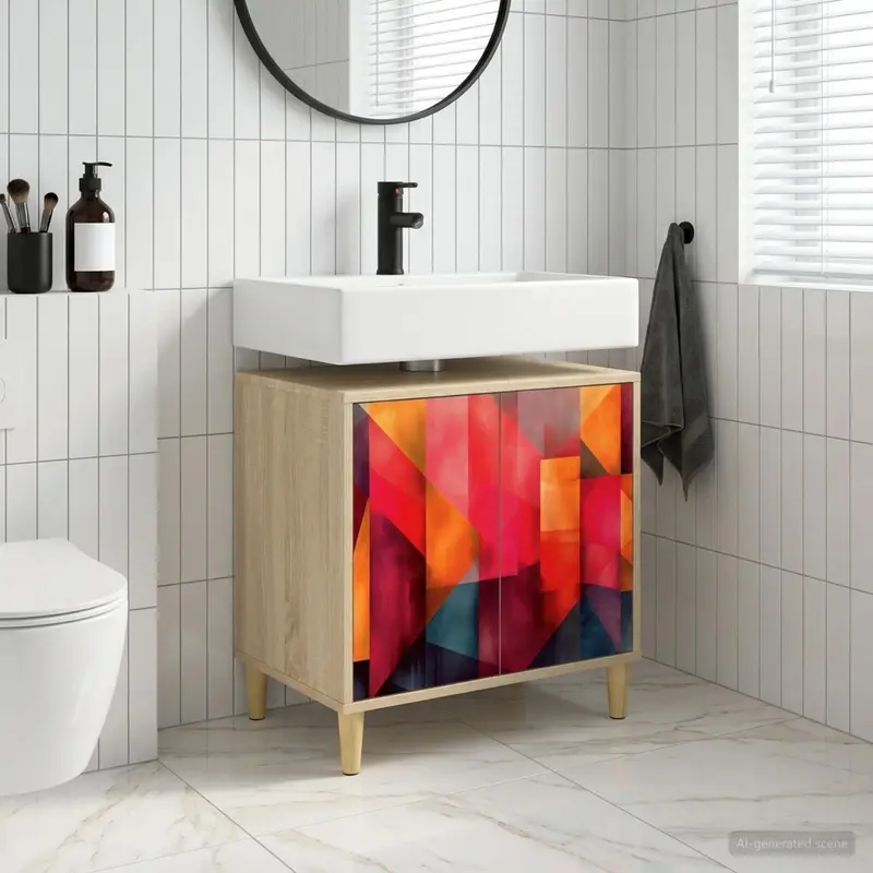 Vidaxl badkamerkast heesch sonoma 60 x 40 x 60 cm bewerkt hout