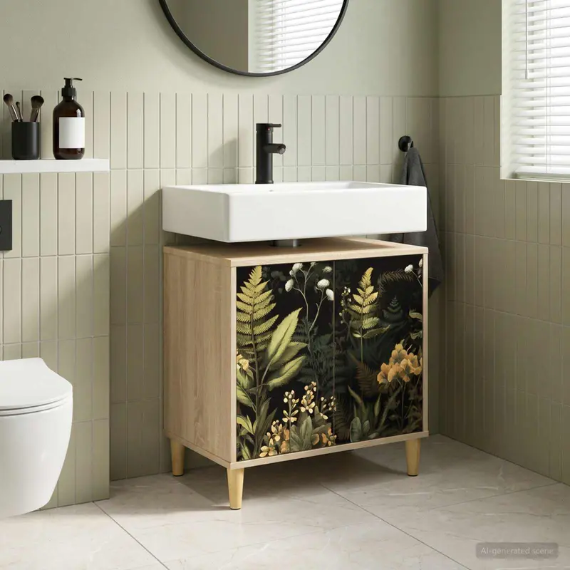 Vidaxl badkamerkast rhenen sonoma 60 x 40 x 60 cm bewerkt hout