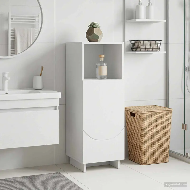 Vidaxl badkamerkast wit 36,5 x 38 x 95 cm bewerkt hout