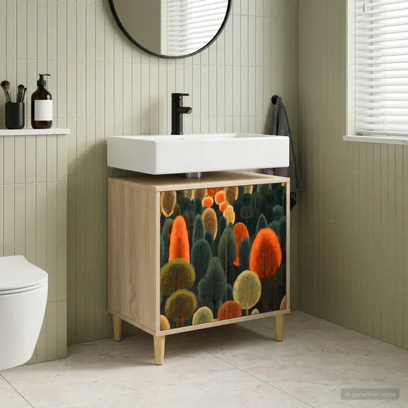 Vidaxl badkamerkast zaandam sonoma 60 x 40 x 60 cm bewerkt hout