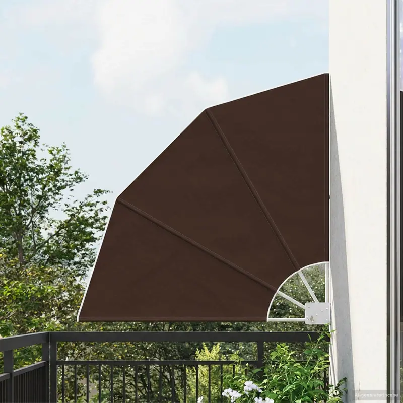 Vidaxl balkon privacy scherm 115 x 115 cm polyester bruin