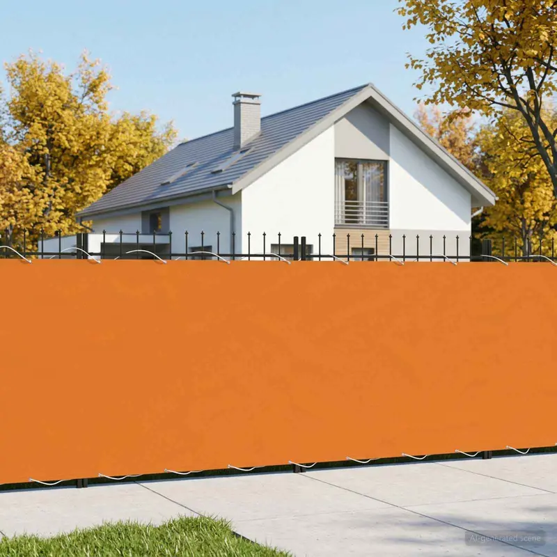 Vidaxl balkon privacy scherm 150 x 200 cm stof met pu-coating oranje