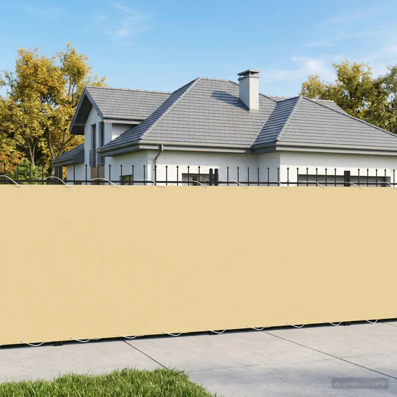 Vidaxl balkon privacy scherm 150 x 200 cm stof met pu-coating zand