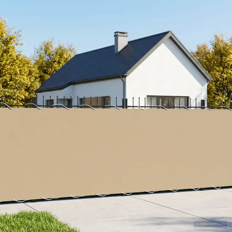 Vidaxl balkon privacy scherm 150 x 400 cm stof met pu-coating beige