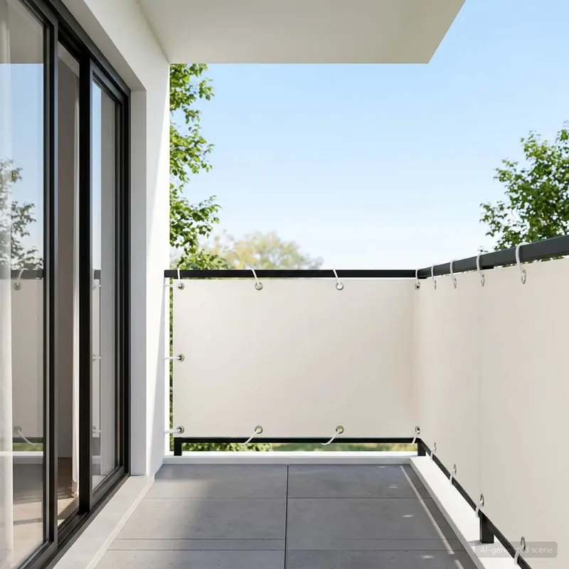 Vidaxl balkon privacy scherm 150 x 600 cm stof met pu-coating wit