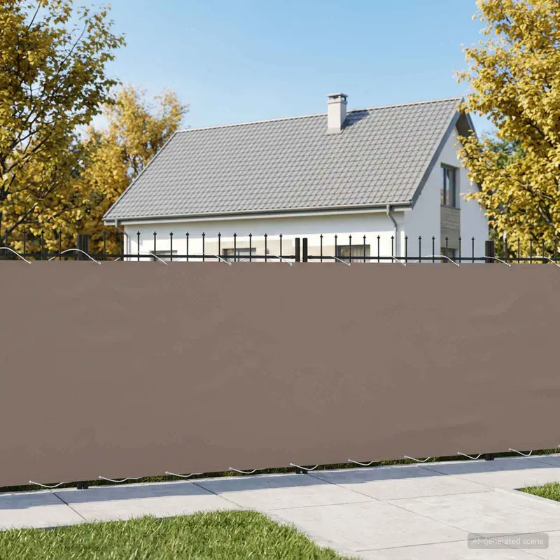 Vidaxl balkon privacy scherm 150 x 700 cm stof met pu-coating taupe