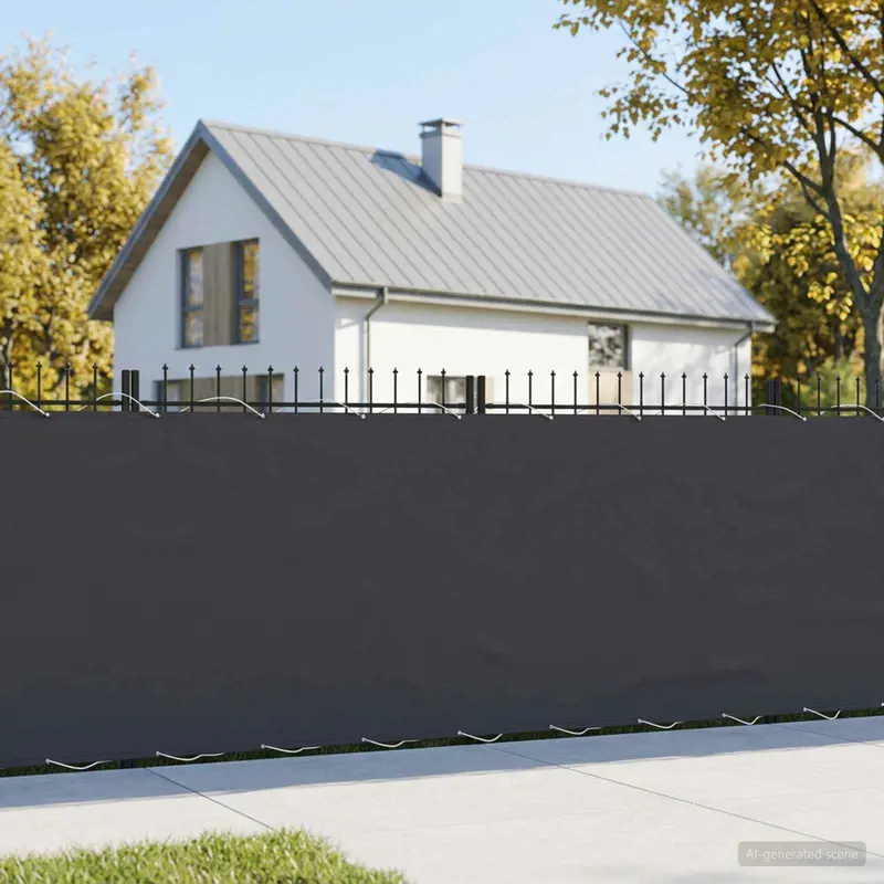 Vidaxl balkon privacy scherm 150 x 800 cm stof met pu-coating zwart