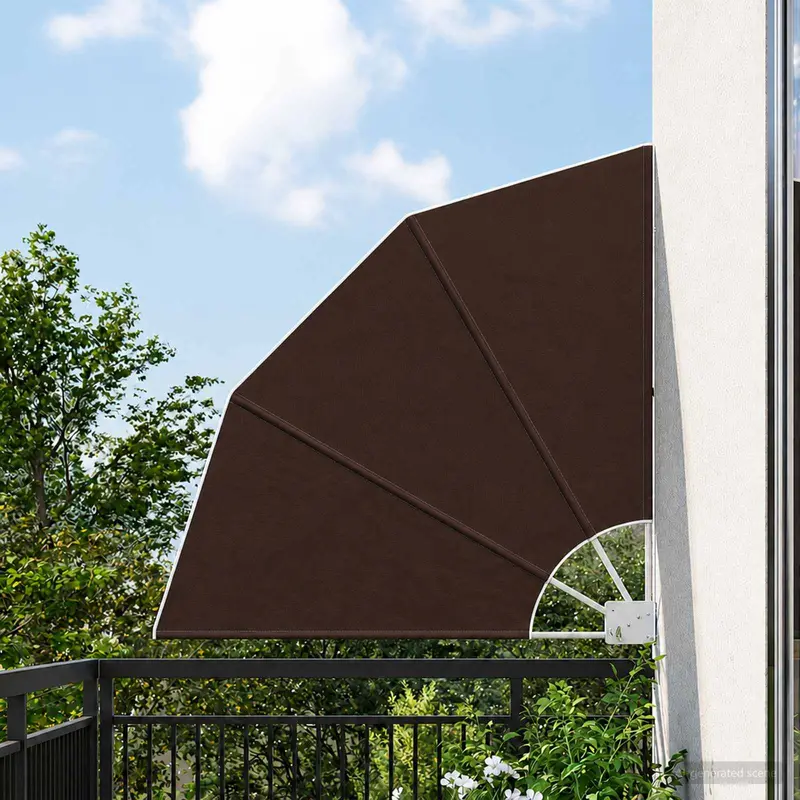 Vidaxl balkon privacy scherm 160 x 160 cm polyester bruin