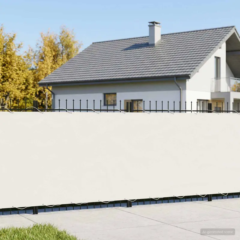Vidaxl balkon privacy scherm 180 x 300 cm stof met pu-coating wit