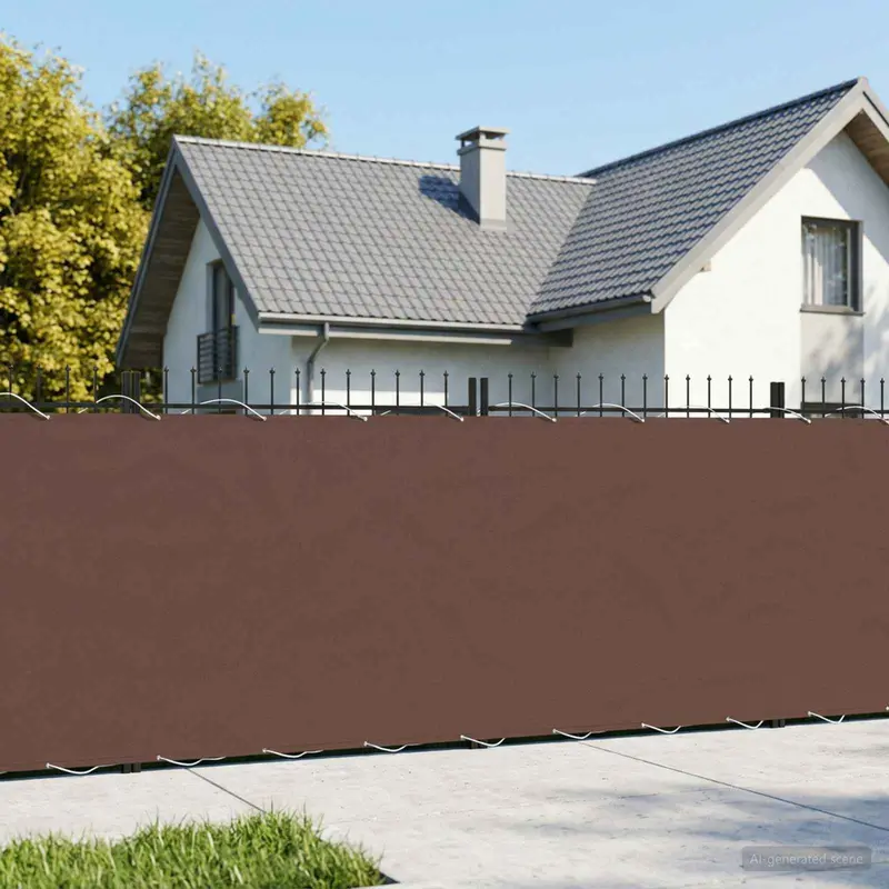 Vidaxl balkon privacy scherm 180 x 500 cm stof met pu-coating bruin