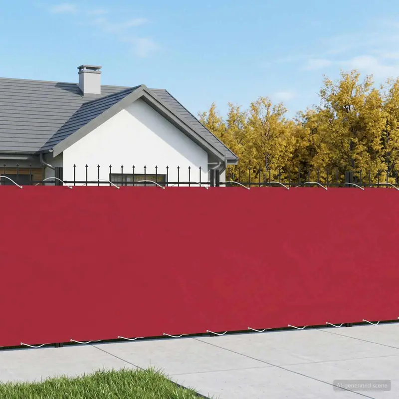 Vidaxl balkon privacy scherm 200 x 300 cm stof met pu-coating rood
