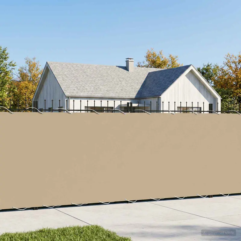 Vidaxl balkon privacy scherm 200 x 400 cm stof met pu-coating beige