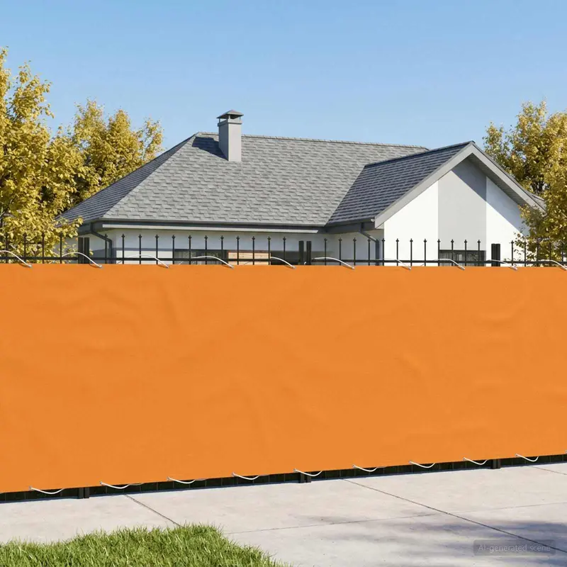 Vidaxl balkon privacy scherm 200 x 400 cm stof met pu-coating oranje