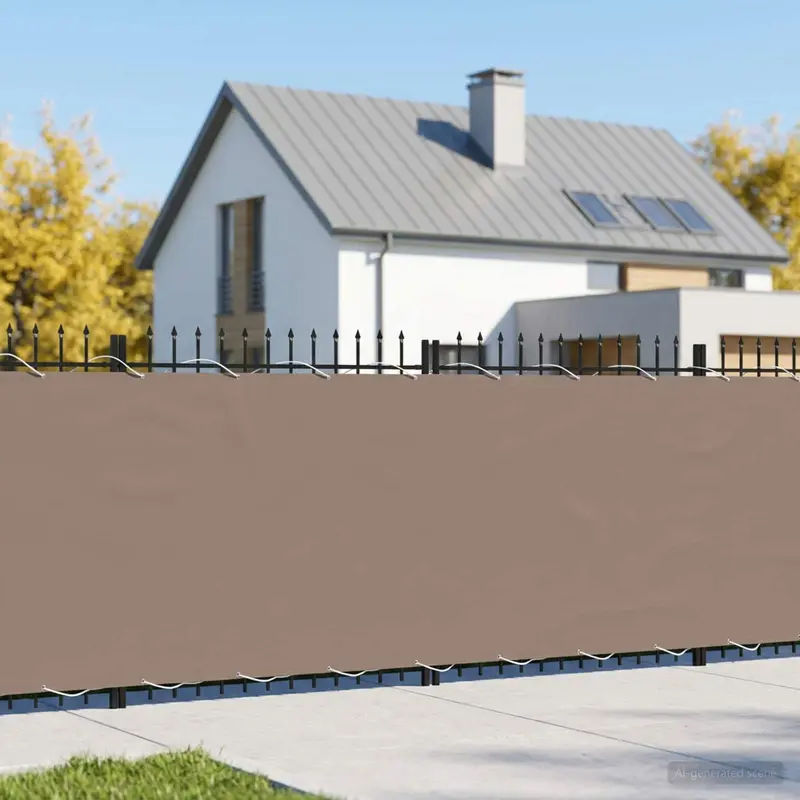 Vidaxl balkon privacy scherm 200 x 700 cm stof met pu-coating taupe