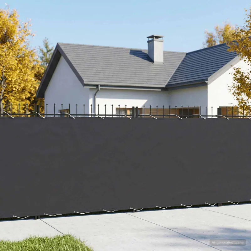 Vidaxl balkon privacy scherm 200 x 700 cm stof met pu-coating zwart