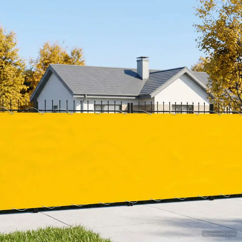 Vidaxl balkon privacy scherm 200 x 800 cm stof met pu-coating geel