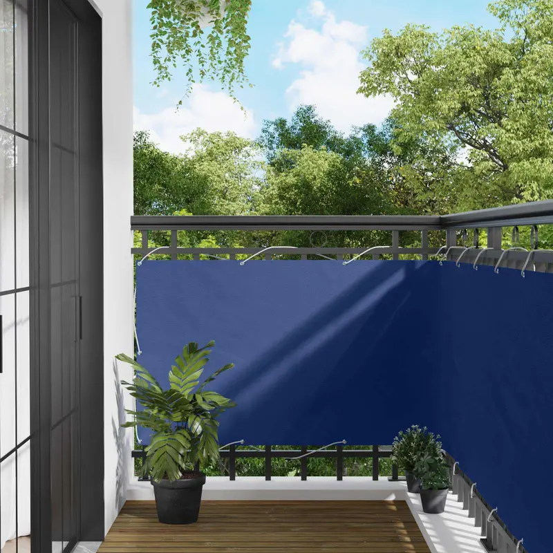 Vidaxl balkon scherm 100 x 1000 cm oxford stof rechthoekig blauw